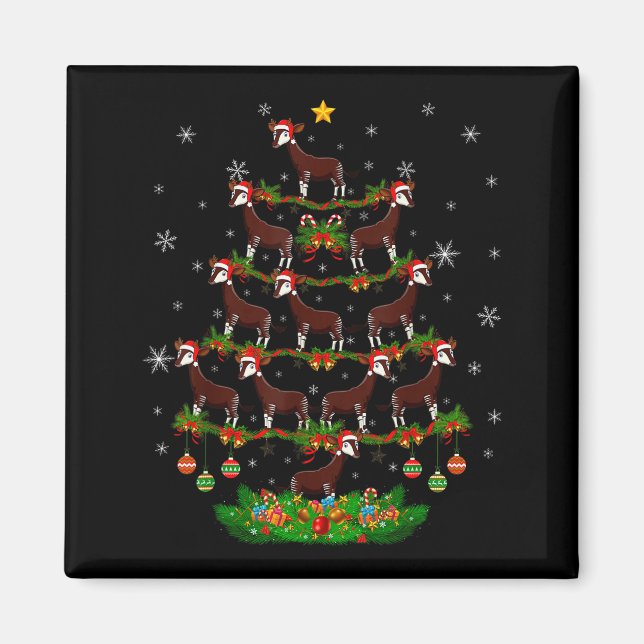 Oka Christmas Tree Funny Xmas Lover  Magnet (Front)
