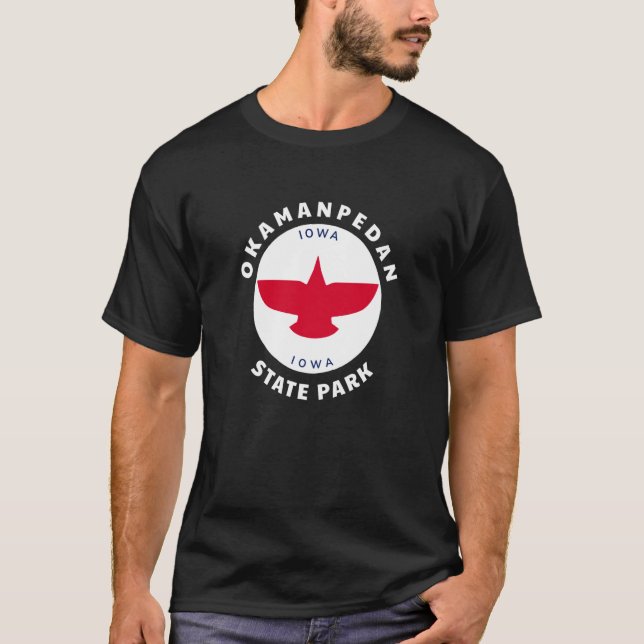 Okamanpedan State Park Iowa IA Eagle Vacation Souv T-Shirt (Front)