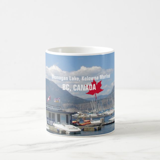 Okanagan Lake, Kelowna Marina, BC Canada Coffee Mug (Center)