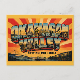  Okanagan Valley BC Lake Country Postcard