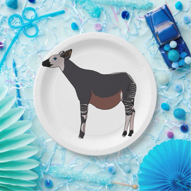 Okapi Animal Paper Plate (Party)