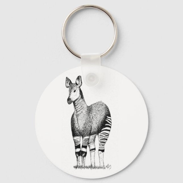 Okapi Art Keyring (Front)