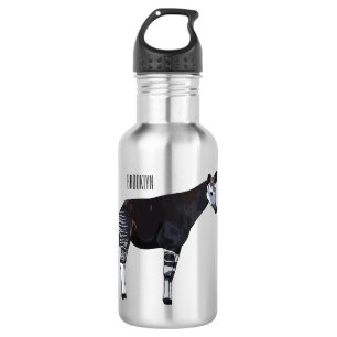 Okapi cartoon illustration 532 ml water bottle
