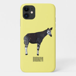 Okapi cartoon illustration iPhone 11 case