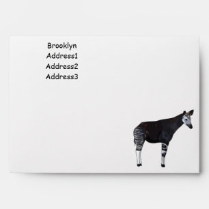 Okapi cartoon illustration envelope