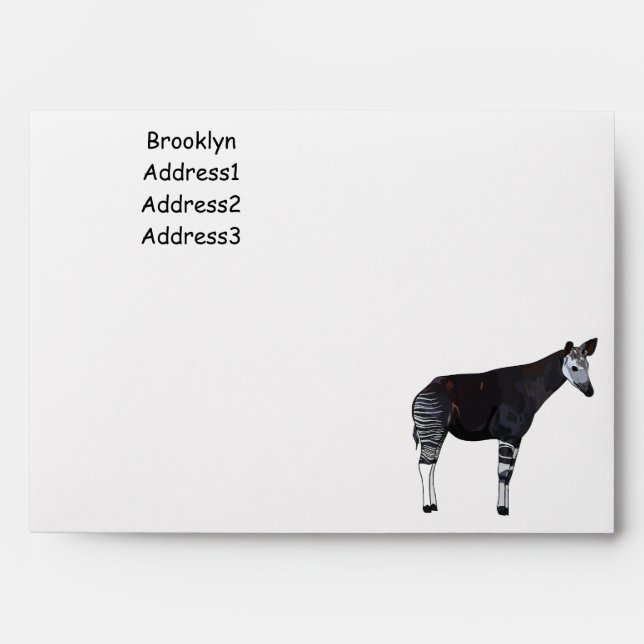 Okapi cartoon illustration envelope (Front)
