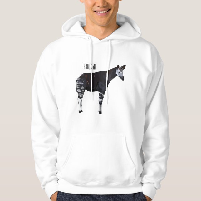 Okapi cartoon illustration hoodie (Front)