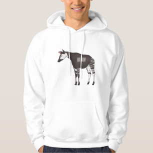 Okapi cartoon illustration hoodie