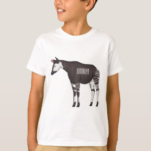 Okapi cartoon illustration T-Shirt