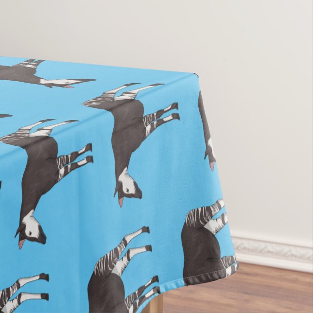 Okapi cartoon illustration  tablecloth (In Situ)