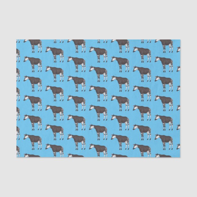 Okapi cartoon illustration  tissue paper (Front)