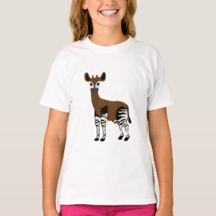 Okapi Cartoon, Majestic Okapi Animal, Okapi Lovers T-Shirt