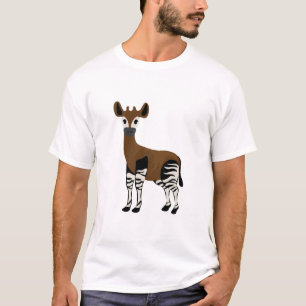 Okapi Cartoon, Majestic Okapi Animal, Okapi Lovers T-Shirt