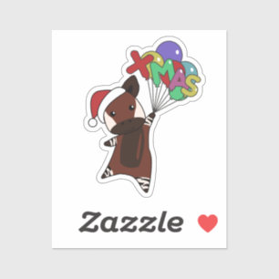 Okapi Christmas Snow Winter Animals Okapis Sticker