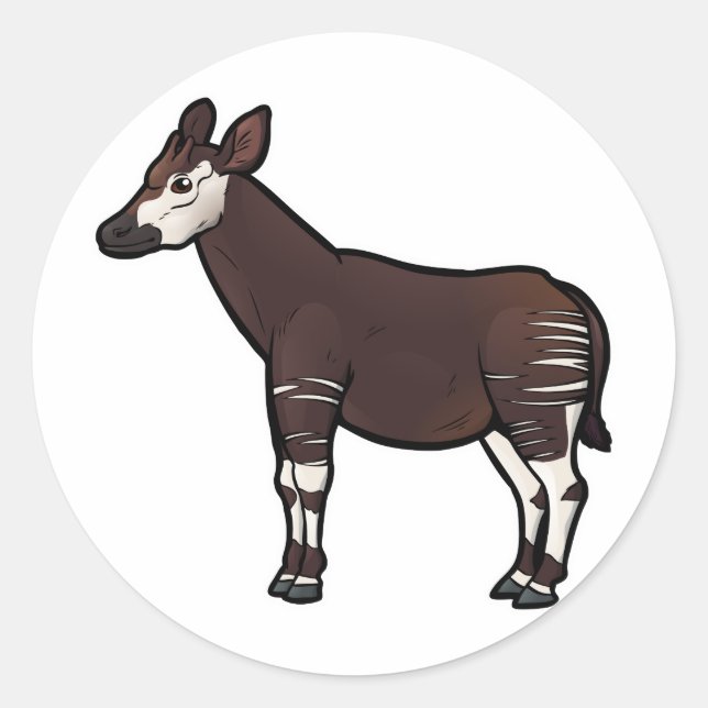 Okapi Classic Round Sticker (Front)