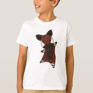 Okapi Cute Forest Giraffe Zebra Giraffes Animal T-Shirt