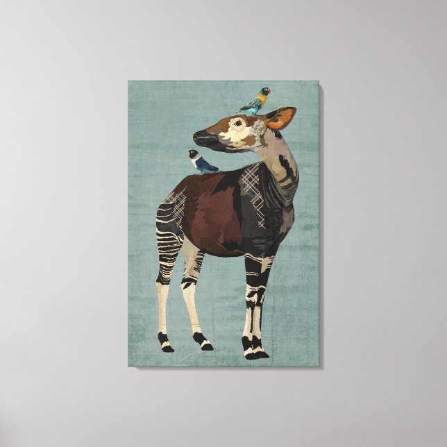 OKAPI & FEATHERS CANVAS PRINT (Front)