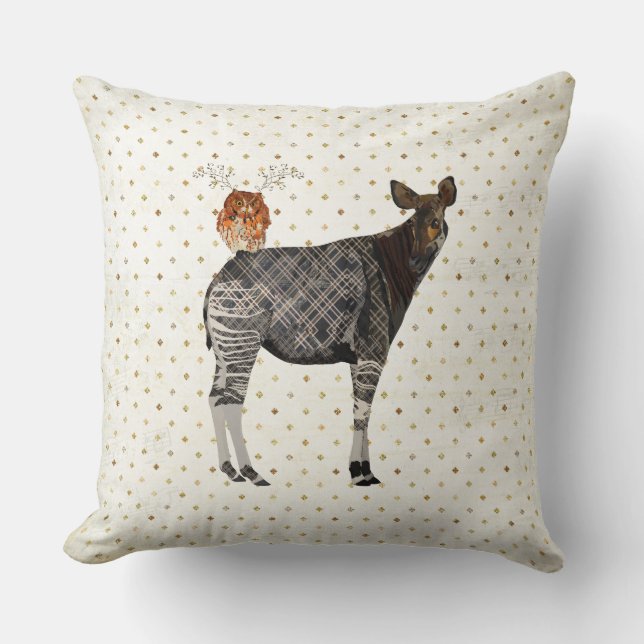 OKAPI & FEATHERS PILLOW (Front)