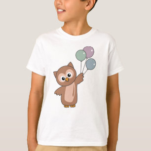 Okapi Flies With Balloons Up Sweet Animals T-Shirt