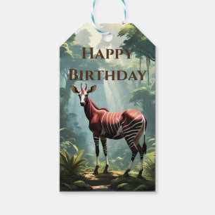 Okapi In The Rainforest, (Zebra Giraffe) Gift Tags
