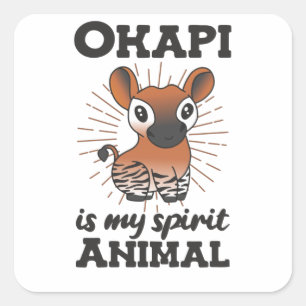 Okapi Is My Spirit Animal - Okapis Are Cute Square Sticker