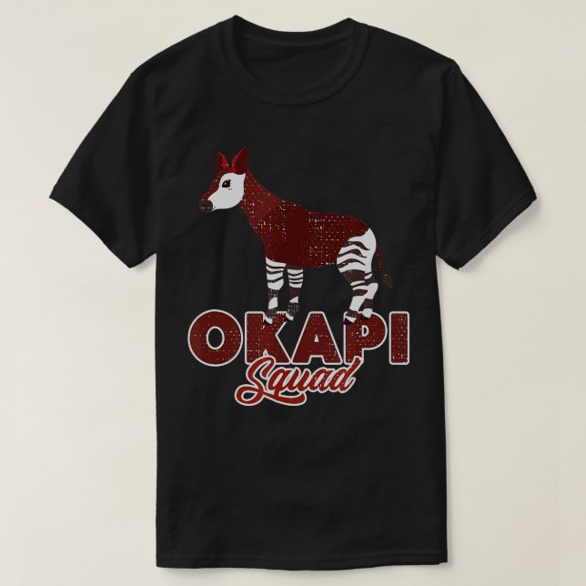 Okapi Squad Okapi Endangered Animals T-Shirt (Design Front)