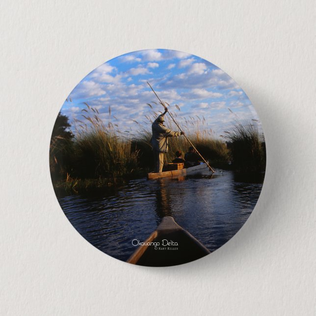 Okavango Delta 2 Inch Round Button (Front)