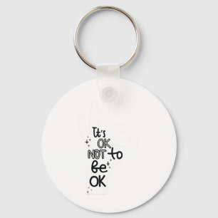 Okay To Not Be Okay Hand Suicide Prevention Awaren Keychain