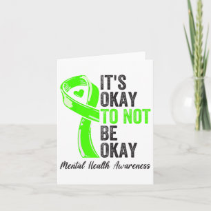 Okay To Not Be Okay - Mental Health Awareness Ribb Card