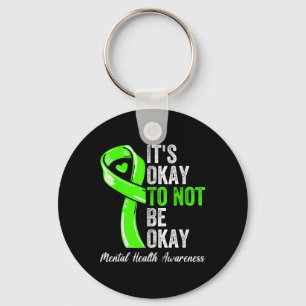 Okay To Not Be Okay - Mental Health Awareness Ribb Keychain