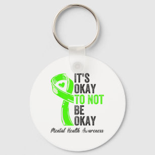 Okay To Not Be Okay - Mental Health Awareness Ribb Keychain