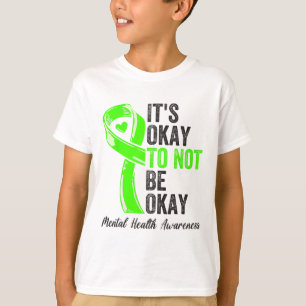 Okay To Not Be Okay - Mental Health Awareness Ribb T-Shirt