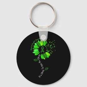 Okay To Not Be Okay Mental Health Awareness Ribbon Keychain