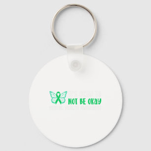 Okay To Not Be Okay Mental Health Awareness Ribbon Keychain
