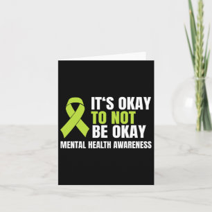Okay To Not Be Okay Mental Health Ribbon Card