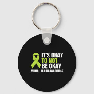 Okay To Not Be Okay Mental Health Ribbon Keychain