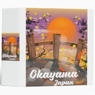 Okayama Japanese blossom poster. Binder