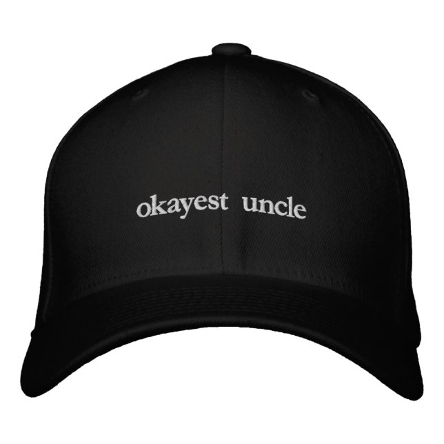 Okayest Uncle Funny Unc Embroidered Hat (Front)