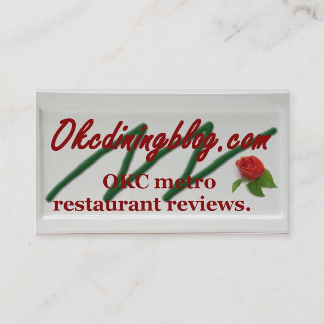 OKCdiningblog.com business cards (Front)