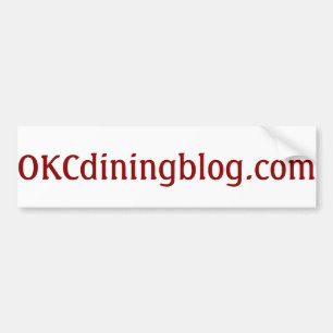 OKCdiningblog.com no fluff Bumper Sticker