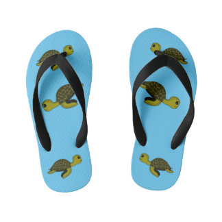 Okeanous the turtle kid's flip flops