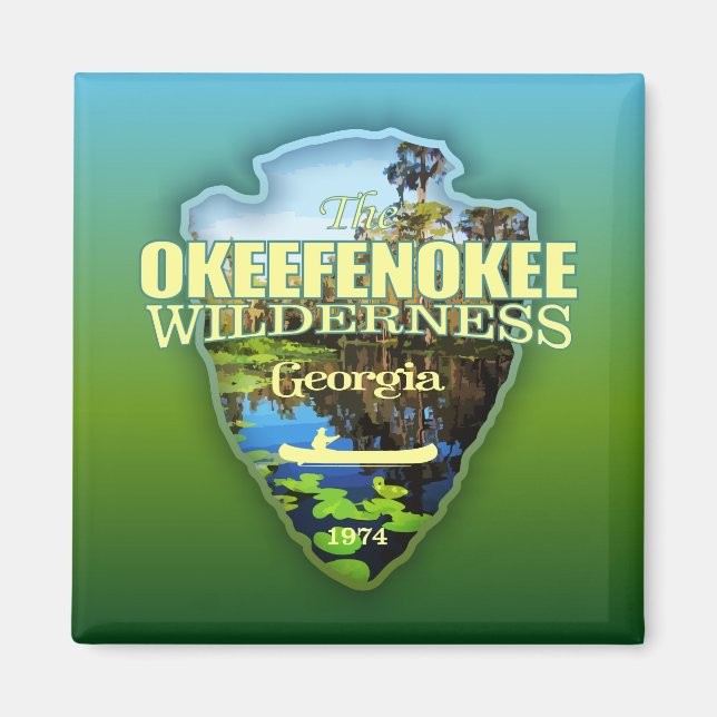Okeefenokee WA (arrowhead) Magnet (Front)