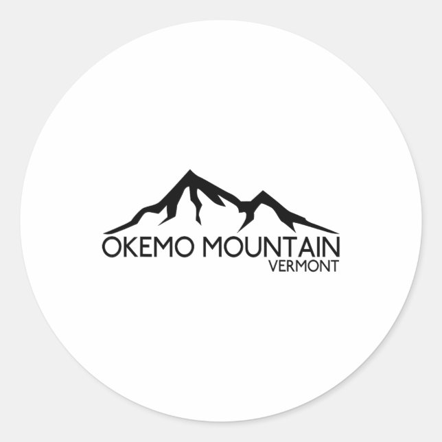 Okemo Mountain Skiing Vermont  Classic Round Sticker (Front)