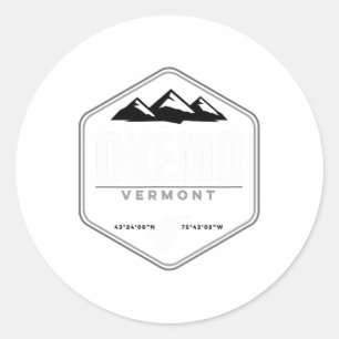 Okemo Mountain Vermont Graphic Snowboard T Shirt Classic Round Sticker