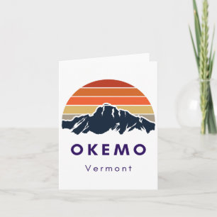 Okemo Vermont Skiing Snowboarding Hikers Gifts For Card