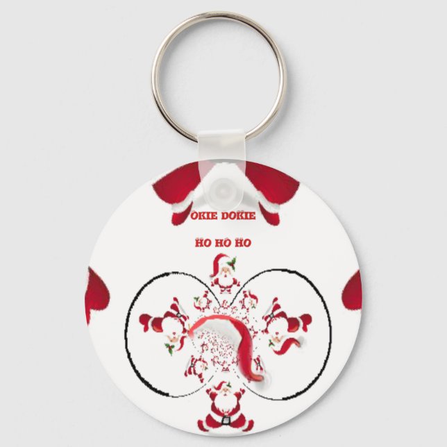 Oki Dokie Santa! Keychain (Front)