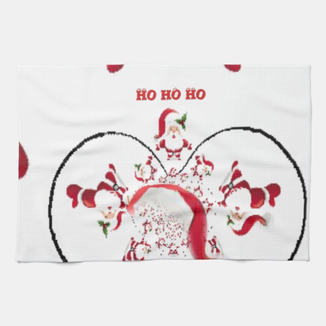 Oki Dokie Santa! Kitchen Towel (Horizontal)