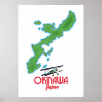 Okinawa Japan travel map