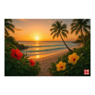 Okinawa Sunset Photo Print