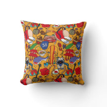 Okinawa theme uchina illustration pillow 沖縄